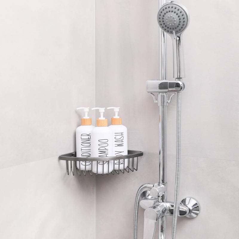 MOMEEMO White Shampoo and Conditioner Dispenser Set, Contains 3 Extra-Thick PET Plastic Bottles, Refillable Shampoo and Conditioner Bottles Perfect for Farmhouse Bathroom Decor. (White) - Image 5